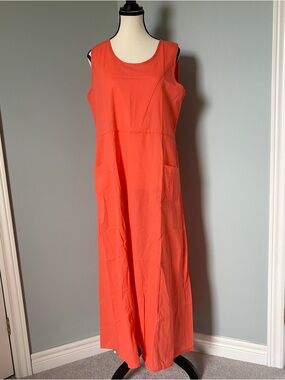 🔥🆕🔥 Orange Tiered Sleeveless Maxi Dress - Size M